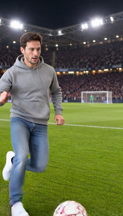Hoodie: self-created AI football goal example
