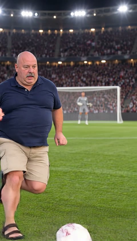 Uncle: self-created AI football goal example